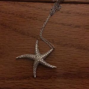 Starfish sterling silver necklace